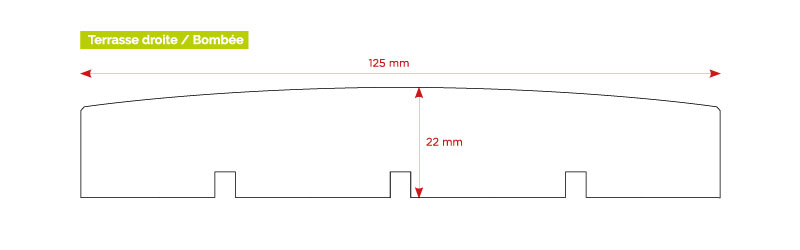 Scidus - Bois Torrefié® - Terrasse - Droite Bombée